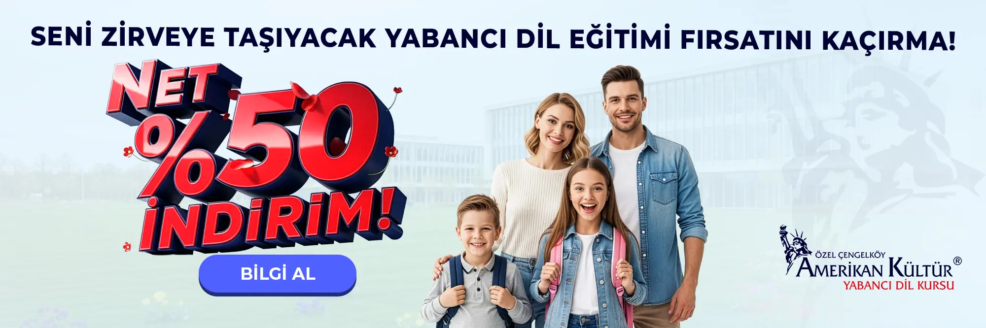Sizi Zirveye Taşıyacak Yabancı Dil Eğitim Fırsatını Kaçırma! Net %50 İndirim!